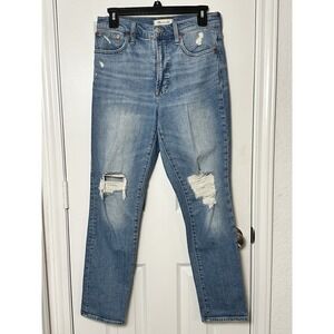 Madewell The Perfect Vintage Jeans Womens 26 Blue Distressed High Rise Denim
